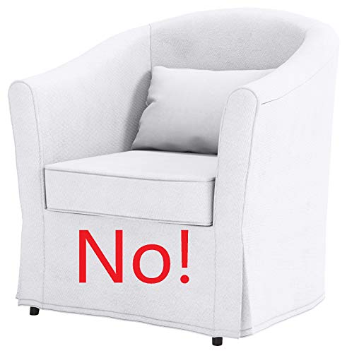Image of Polyester Flax Ektorp Chair Cover Compatible with IKEA Armchair Slipcover | Extra Thicker Poly Flax Fabric Ektorp Chair Cover Replacement Only