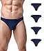 Avidlove Men Underwear Micromodal Bikinis 4 Pack Briefs,Blue (FBA),Medium