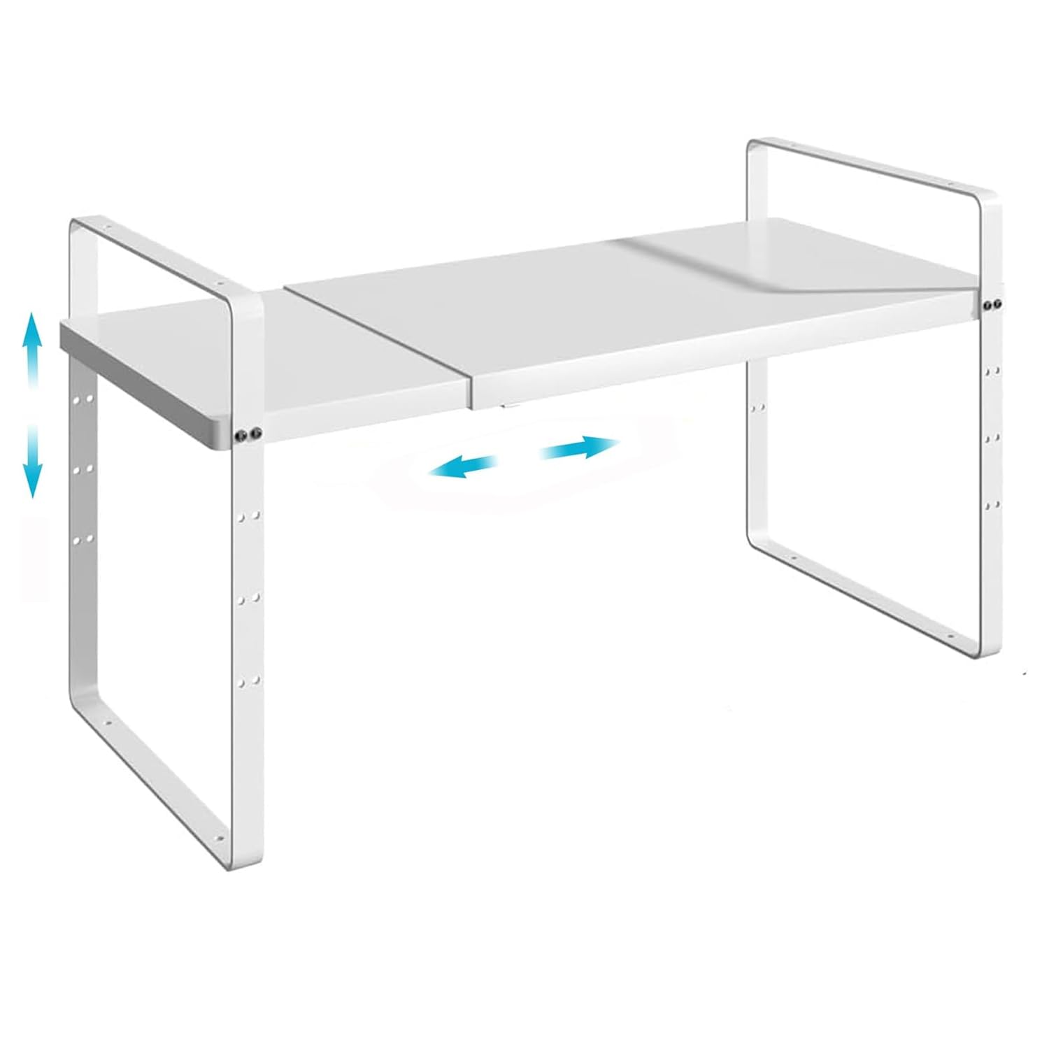 Redrubbit Expandable Cabinet Shelf Organizers, Stackable Kitchen Counter Shelves Spice Rack for Kitchen Bathroom Pantry Cupboard Desk Home Office,