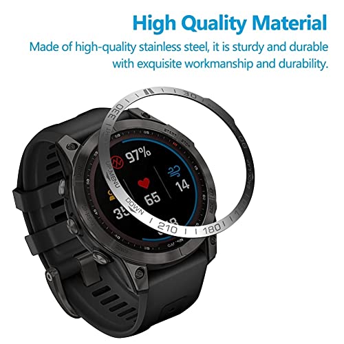 Bisel de acero para Garmin Fenix 7 antiarañazos con escala 3