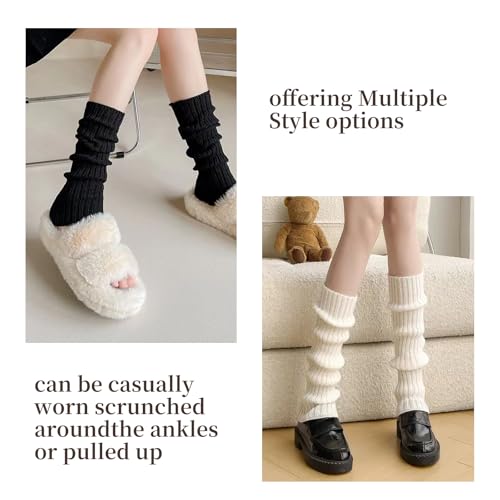 2 Pcs Leg Warmers Y2k, Leg Warmers, Y2k Accessories, Cute Kawaii Cream Legwarmers for Women Winter3