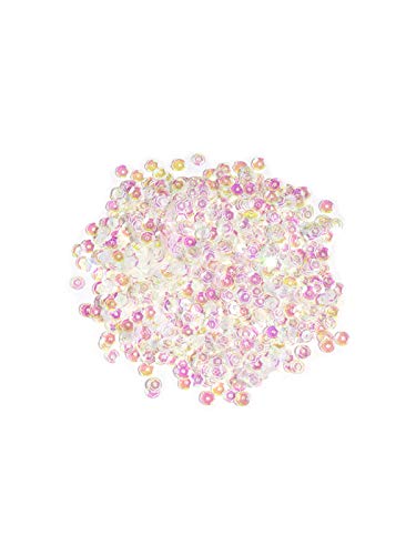 Cousin DIY Crystal Iridescent 5mm Cupped Sequins, 800pc, Plastic Resin