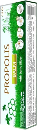 Propolis Balm Soothing Skin Cream with Silver Tea Tree Oil & Herbal Extracts Moisturizing Salve for Dry Irritated Skin & Minor Scrapes Non-Greasy Formula 1 oz (30g) (1 Pack)