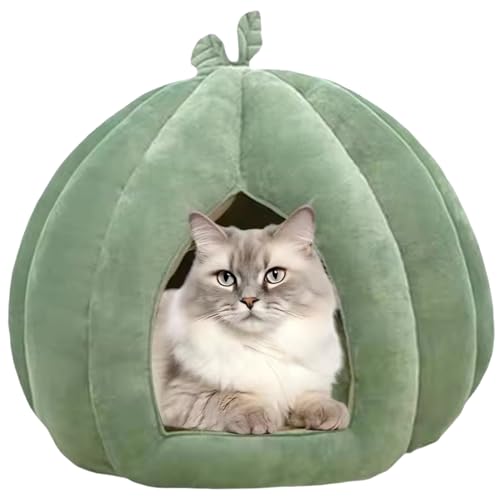 Lit grotte pour chat chaud et doux avec cachette lavable - 2