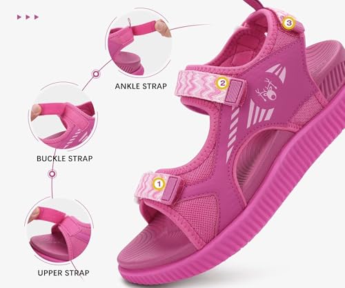 Image of KuaiLu Womens Orthopedic Walking Sandals with Comfortable Arch Support Plantar Fasciitis Relief Summer Outdoor Hiking Sport Recovery Adjustable Strap Athletic Chunky Cushion Shoes