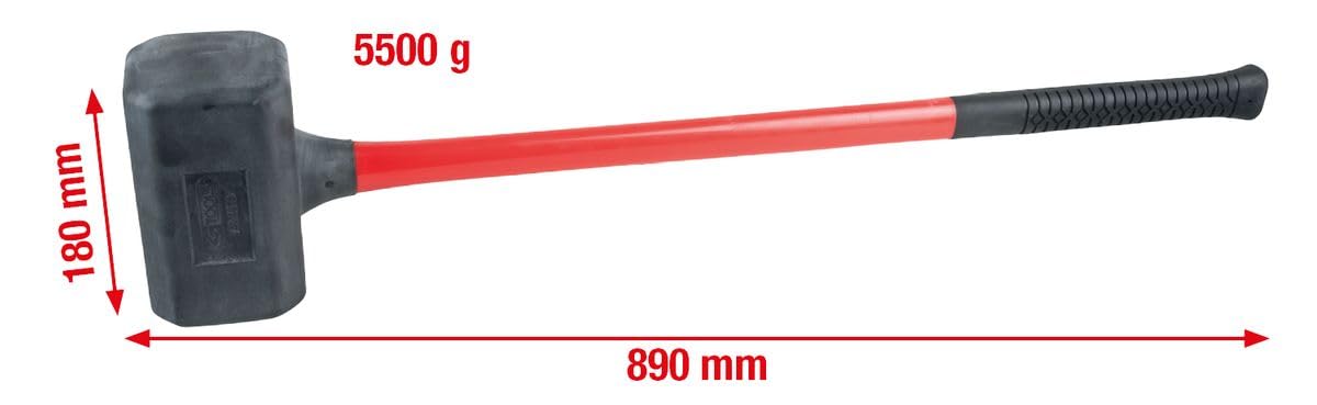 KS TOOLS 140.5259 Masse Couple Sans Rebond 4500G Manche Fibre Bi-Matières Couleur