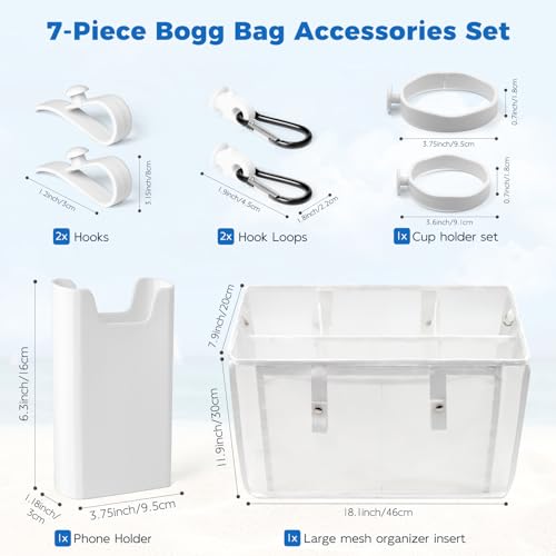7Pcs Accessories Set for Bogg Bag