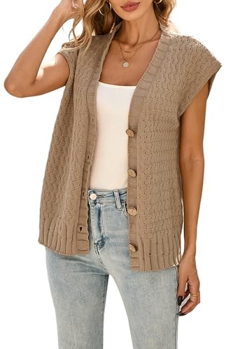 Cakulo Womens Cable Knit Sweater Vest 2025...
