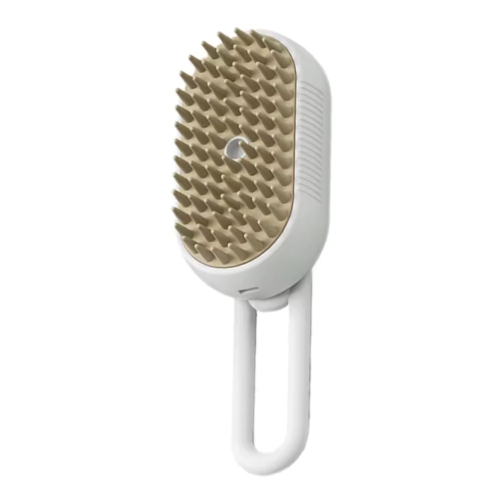 3-in-1 Pet Hair Brush Electric Pet Cleaning Brush Steam Spray Brush Massage Hair Removal Comb Anti Flying Brush (Coffee)