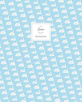 Paperback Swan Notebook - Ruled Pages - 8x10 - Large: (Blue Edition) Fun bird notebook 192 ruled/lined pages (8x10 inches / 20.3x25.4 cm / Large Jotter) Book