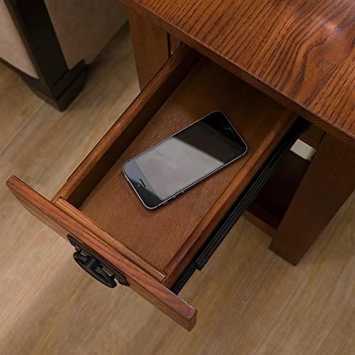Leick-Home-8206-Mission-Impeccable-One-Drawer-Side-Table-with-Shelf-Furniture-Medium-Oak