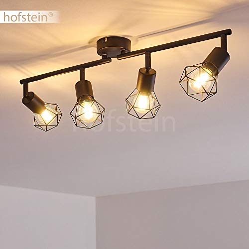 Deckenlampe-Baripada-Deckenleuchte-aus-Metall-in-schwarz-4-flammig-4-x-E14-Fassung-max-40-Watt-verstellbarer-Spot-im-RetroVintage-Design-in-Gitter-Optik-m-Lichteffekt-an-der-Decke-LED-geeignet