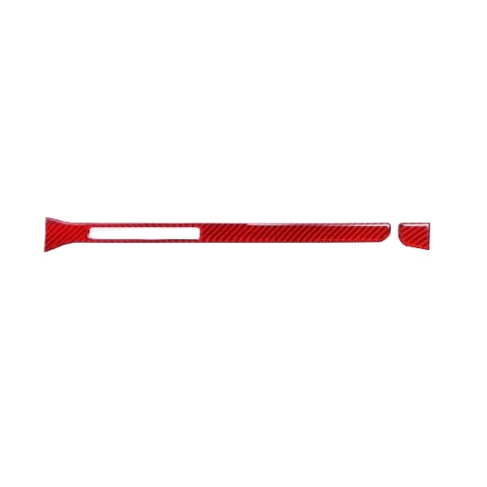 VNHLOTVJL Car Auto Center Console Front Passenger Instrument Trim Sticker Interior Accessories Compatible for Mustang GT 2024 Carbon Fiber(Carbon Red RHD)