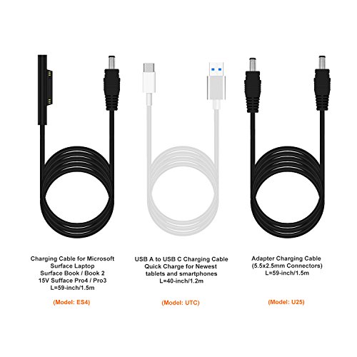 Cargador BatPower S90 Slim 90W para Microsoft Surface miniatura 4
