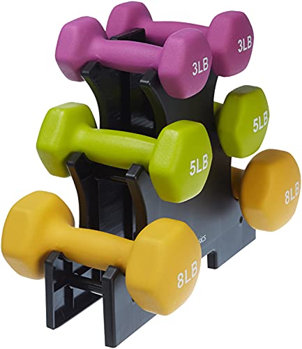 Amazonbasics 32-pound dumbbell set with stand