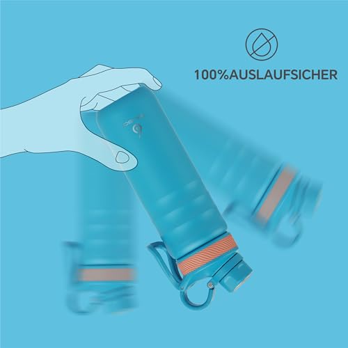 Ideus Vakuumisolierte Wasserflasche, 710 ml Edelstahl Doppelwand Flasche Metall Sport Kantine mit auslaufsicherem Schraubverschluss – Ansicht 5