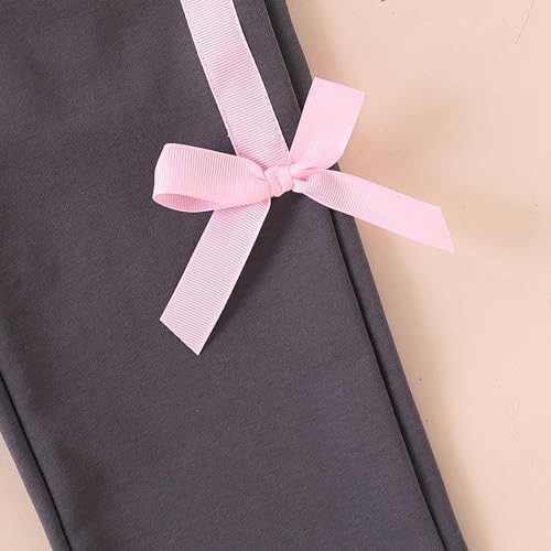 Image of 2025 Girls Sweatsuit Set Cute Hooded Sweatshirt & Jogger Pants with Pocket Casual Outfuts Set