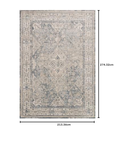 Image of Loloi Teagan Sky /Natural 6'-7 inch x 9'-2 inch Area Rug