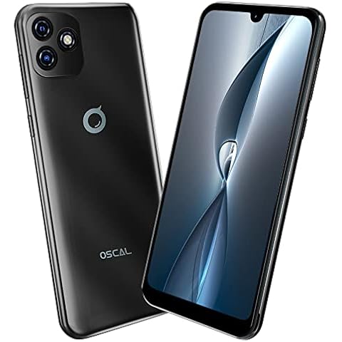 OSCAL Handy Ohne Vertrag, 6.1 Zoll Android Smartphone Günstig 32GB ROM 128GB TF/SD Erweitern Cover