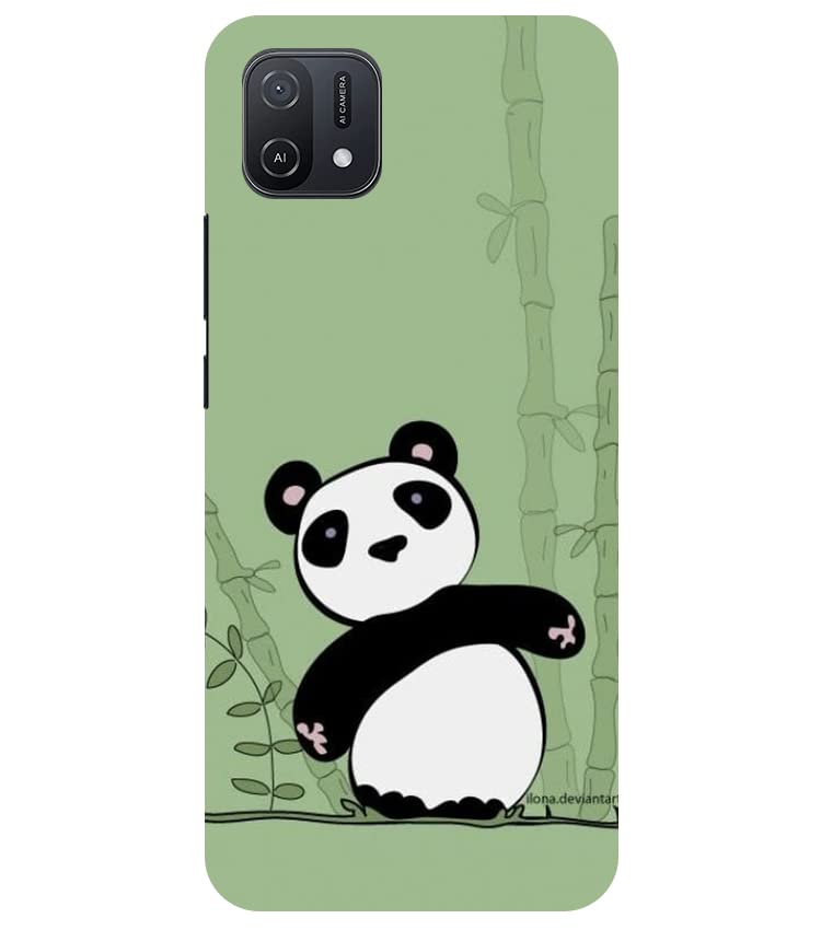Pattern Creations Designer Panda Printed Back Case Cover for Oppo A16k (Multicolor,Hard Plastic)