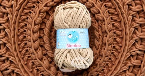Image of GANGA Knitting Yarn Thick Chunky Wool, Blankie Skin 600 GMS Best Used with Knitting Needles-HE Art-AAEA