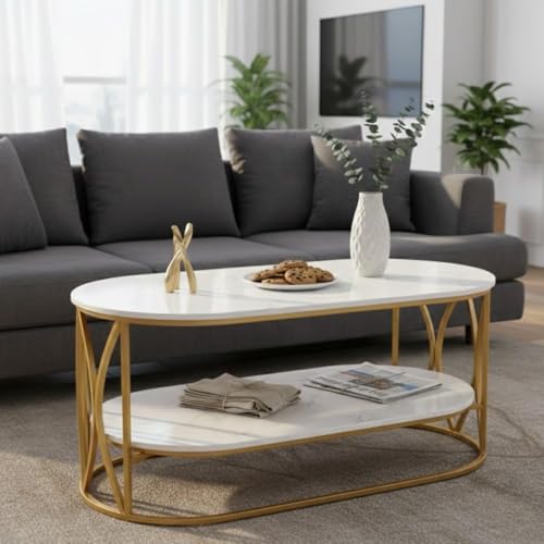 Image of Coffee Table Centre Table (White Gold, V DBL)