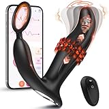 BEISAR Wiggling Sex Toys Anal Vibrator, Adult Toys Sex Toy for Men Prostate Massager Sex Toys Butt Plug Dildo Anal Beads Enema Products for Women with 10 Wiggling Thrust Vibrating Remote Control