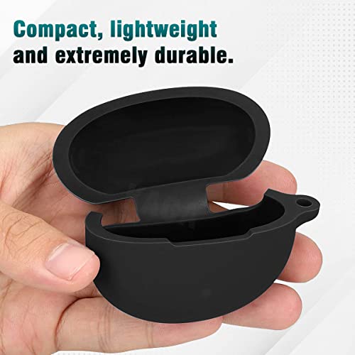 Image of KACA Protective Shockproof Silicone Cover Case with Buckle Compatible with Huawei Freebuds 4i (Black)