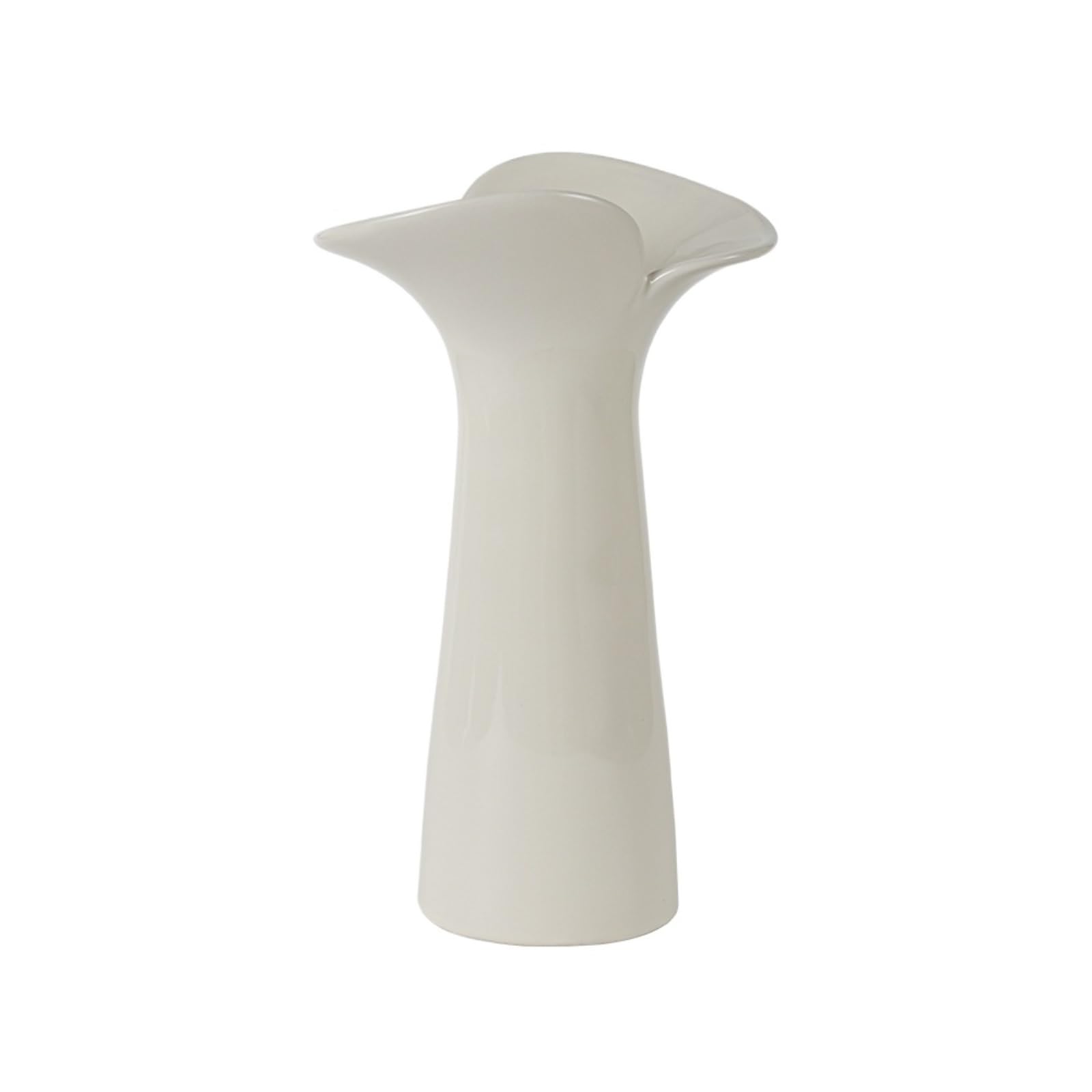 Samlng White Flower Holder Nordic Ceramic Vase Irregular Shape For Living Room Table For Centerpiece