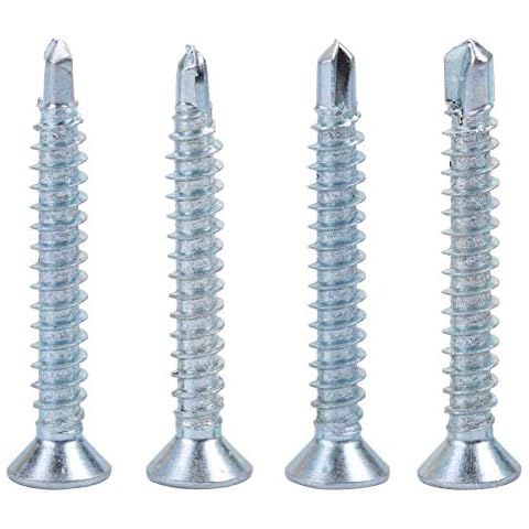 Hilitand Drilling Tail Screw Set, 50 Pcs Countersunk Head Self-Drilling, M4.2 Self-Tapping Metal Screws for Sheet Metal Fixing(M4.2x50(50PCS)) Cover