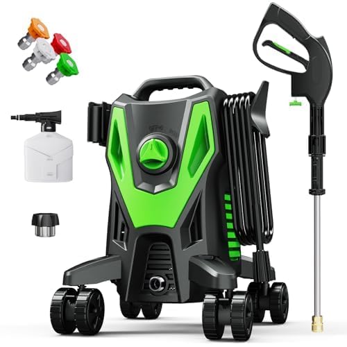 Pressure Washer -4800PSI with Anti-Tipping, 35FT Power Cord,Power Washer for Cars Fences Driveways Patios Home