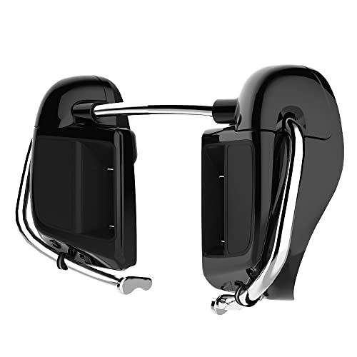 Us Stock Moto Onfire Lower Vented Fairings, Vivid Black, Rushmore Leg Warmers, 6.5" Speaker Pods Fit For H-D Touring, Street Glide, Road King, Road Glide, 2014 2015 2016 2017 2018 2019 2020 2021 2022 #TOP4