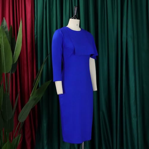 Useagrey Women's Wear to Work Pencil Dress Business Professional Midi Dress Short Sleeve Bodycon Party Dress4