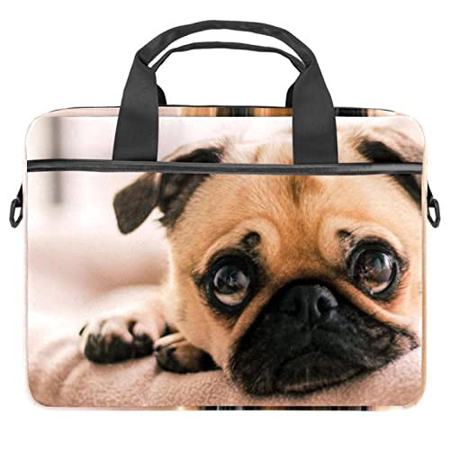 Housse ordinateur portable 14 pouces avec bandoulière et motif carlin