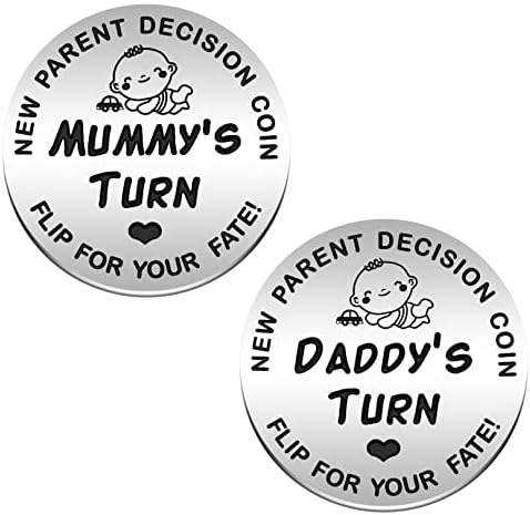 New Parents Decision Coin,Gifts for Mum Dad,New Mum GiftsStainless Steel Commemorative Coins, Gifts for Dad Mum, Newborn Baby Gifts, Mother's Day Gifts