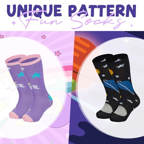 Zando Toddler Soccer Socks Breathable Kids Football Baseball Socks Cotton Toddler Knee High Socks Pattern Printed Socks2