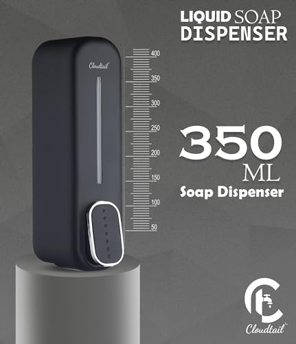 Image of Soap Dispenser|Dolphin|Hand Wash|Gel|Foam|DishWash|Liquid|Lotion|Shampoo|Sanitizer|Conditioner|Wall Mount|Ideal for: Kitchen|Bathroom|Material: ABS-Plastic|Size: 400ml|Color: Black|Set of 1