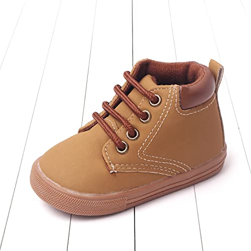 Toddler Boys Girls Ankle Sneakers Baby Infant PU Leather Anti-Slip Soft Sole High Tops First Walking Sports Shoes4