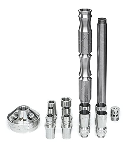 WD Hookah Shisha Wasserpfeife G32-9 Silver/Clear – Bild 3