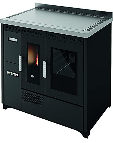 Eva Calòr Enrica Stufa a Pellet con Forno e Piano Cottura: Colore - Avorio