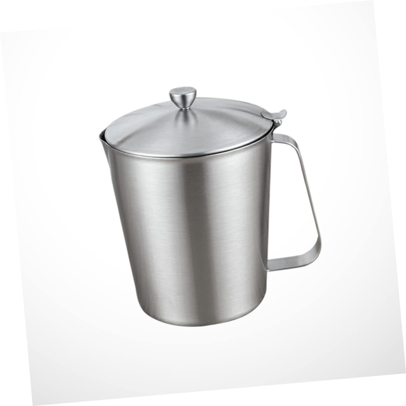 BESTYASH Misurino per Misurare e Mantenere Caldo Latte da 700ml in Acciaio Inossidabile con Coperchio Speciale Tazza Graduata per Espresso e Latte