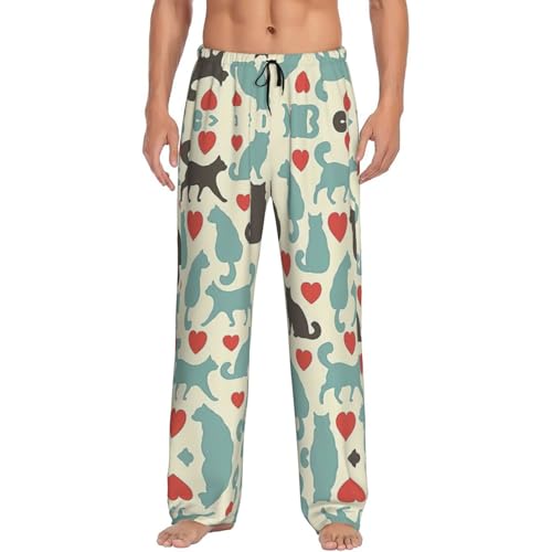Pantalon de pyjama long homme pour vos week-ends de détente à la maison en taille M noir