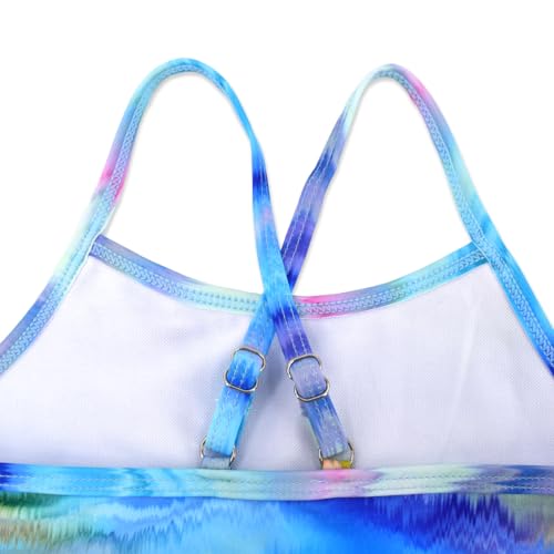 Image of Girls One-Piece Swimsuit with Adjustable Straps, Quick-Dry Design, Perfect for Pool, Beach, Surfing, Ages 2-12