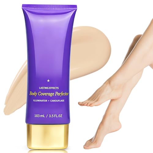Tattoo Cover Up Makeup Waterproof, Body Coverage Perfector for Leg & Body Makeup, Bruise Scar Make up Tattoo Concealer Skin Full Coverage with Long Lasting 3.5oz, Natural Radiance