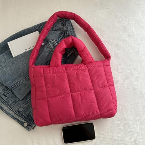 Puffer Tote Bag Quilted Crossbody Bags for Women Lightweight Puffy Shoulder Handbag Large Bubble Purse Work Gym Bag4