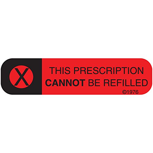 Medical Labels for Medicare, 1 x 3, Fluorescent Orange, 250/Roll