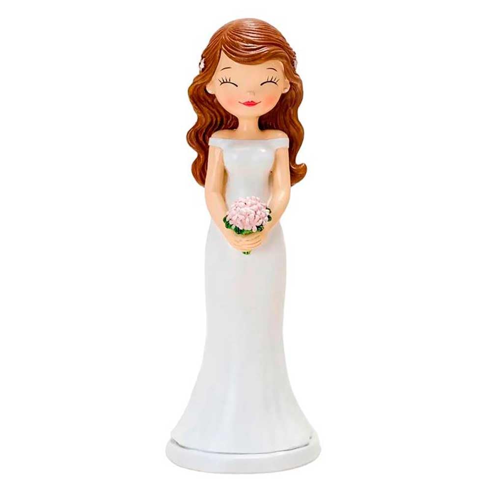 Tortenfiguren für Hochzeitstorten, Mädchen, Braut mit Blumensträußen, Andenken für lesbische Hochzeitstorten.