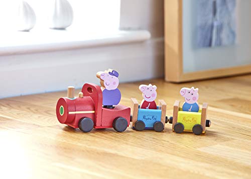 Peppa Pig Trein van hout, opa Pig,Veelkleurig - Image 6