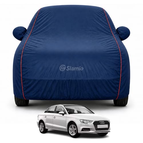 Image of Car Cover for Audi Q3 | 100% Waterproof Heavy-Duty 3-Layer Car Body Cover | All-Weather Rain, UV, Sun & Dust Protection | Custom Fit | Mirror & Antenna Pockets | Navy Blue