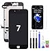Hoonyer Display per iPhone 7 Touch Screen LCD Digitizer Schermo 4,7" Utensili Inclusi(con Fotocamera, Altoparlante, Sensore Flex) Nero